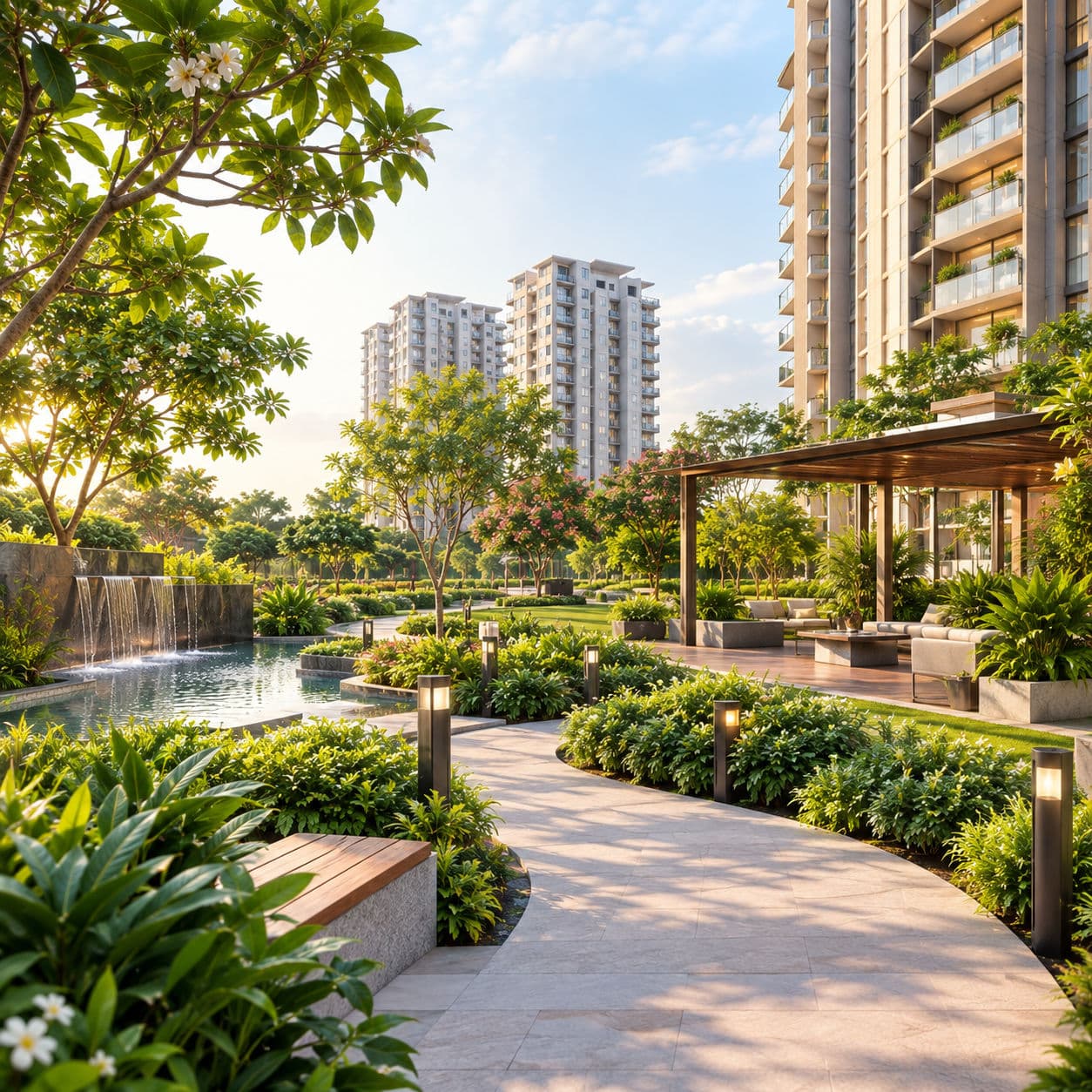 Sobha Neopolis garden area